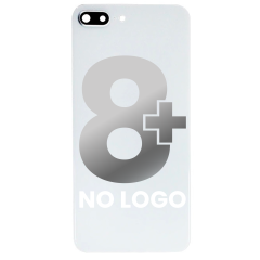 Back Cover Glass With Back Camera Lens Compatible For iPhone 8 Plus (No Logo) (Silver)