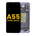OLED Assembly With Frame Compatible For Samsung Galaxy A55 (A556 / 2024) (Refurbished) (Lilac)