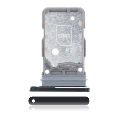 Dual Sim Card Tray Compatible For Samsung Galaxy S21 (Black)