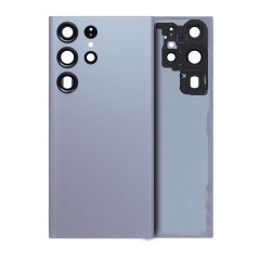 Back Cover Glass With Camera Lens Compatible For Samsung Galaxy S23 Ultra 5G (No Logo) (Aftermarket Plus) (Graphite)