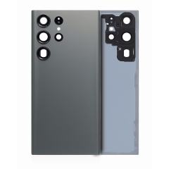 Back Cover Glass With Camera Lens Compatible For Samsung Galaxy S23 Ultra 5G (No Logo) (Aftermarket Plus) (Green)