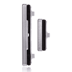 Hard Buttons (Power / Volume) Compatible For Samsung Galaxy Note 10 Plus / 5G (Aura Glow / Silver)