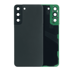 Back Cover Glass With Camera Lens Compatible For Samsung Galaxy S22 Plus 5G (No Logo) (Aftermarket Plus) (Phantom Black)