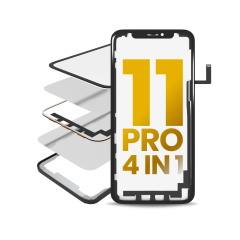4 in 1 With Frame Included (Front Glass + OCA + Long Touch + OCA Pre-Installed) Compatible For iPhone 11 Pro (OCA Master)