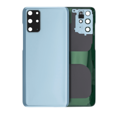Back Cover Glass With Camera Lens Compatible For Samsung Galaxy S20 Plus (Service Pack) (Cloud Blue)