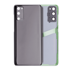 Back Cover Glass With Camera Lens Compatible For Samsung Galaxy S20 (No Logo) (Aftermarket Plus) (Cosmic Black)