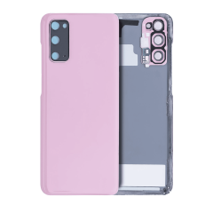 Back Cover Glass With Camera Lens Compatible For Samsung Galaxy S20 (No Logo) (Aftermarket Plus) (Cloud Pink)