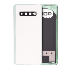Back cover Glass With Camera Lens Compatible For Samsung Galaxy S10 Plus (Service Pack) (Ceramic White)