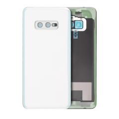 Back cover Glass With Camera Lens Compatible For Samsung Galaxy S10E (No Logo) (Aftermarket Plus) (Prism White)