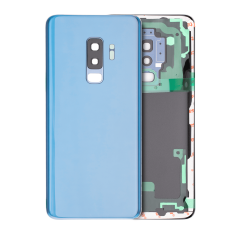 Back Cover Glass With Camera Lens Compatible For Samsung Galaxy S9 Plus (No Logo) (Aftermarket Plus) (Coral Blue)