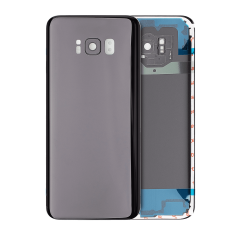 Back Cover Glass With Camera Lens Compatible For Samsung Galaxy S8 Plus (No Logo) (Aftermarket Plus) (Midnight Black)
