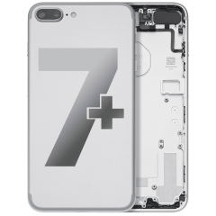 Back Housing W/ Small Components Pre-Installed Compatible For iPhone 7 Plus (Used OEM Pull: Grade A) (Silver)