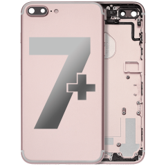 Back Housing W/ Small Components Pre-Installed Compatible For iPhone 7 Plus (Used OEM Pull: Grade A) (Rose Gold)