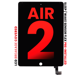 LCD Assembly With Digitizer Compatible For iPad Air 2 (Sleep / Wake Sensor Flex Pre-Installed) (Aftermarket Pro: XO7-2) (Black)