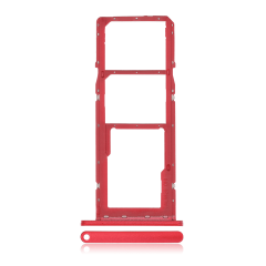 Dual Sim Card Tray Compatible For Samsung Galaxy A03S (A037F / 2021) (Red)