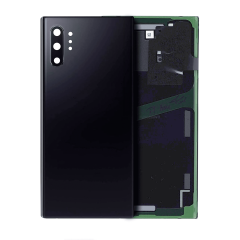 Back Cover Glass With Camera Lens Compatible For Samsung Galaxy Note 10 Plus / 5G (Service Pack) (Aura Black)