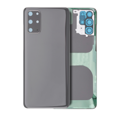 Back Cover Glass With Camera Lens Compatible For Samsung Galaxy S20 Plus (Service Pack) (Cosmic Gray)