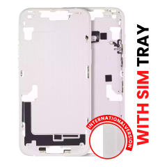 Mid-Frame Housing With Power And Volume Button Compatible For iPhone 14 Plus (International Version) (Aftermarket Plus) (Starlight)