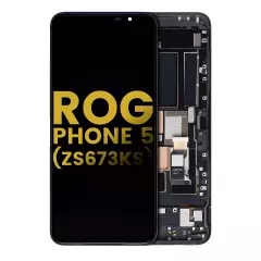 OLED Assembly With Frame Compatible For Asus ROG Phone 5 (ZS673KS) (Refurbished) (Phantom Black)