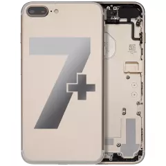 Back Housing W/ Small Components Pre-Installed Compatible For iPhone 7 Plus (Used OEM Pull: Grade A) (Gold)