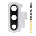 Back Camera Lens With Bracket / Bezel Compatible For Samsung Galaxy Note 10 (Aura Glow / Silver)