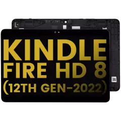 LCD Assembly With Frame Compatible For Amazon Kindle Fire HD 8 (12th Gen, 2022) (Refurbished) (All Colors)