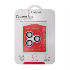Casper Camera Lens Protector Compatible For iPhone 15 Pro / 15 Pro Max (Dark blue) (Clear)