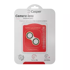 Casper Camera Lens Protector Compatible For iPhone 15 / 15 Plus (Green) (Clear)
