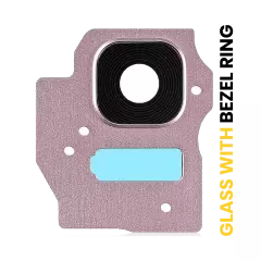 Back Camera Lens With Bezel Ring Compatible For Samsung Galaxy S8 Plus (Rose Gold)