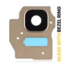 Back Camera Lens With Bezel Ring Compatible For Samsung Galaxy S8 Plus (Gold)