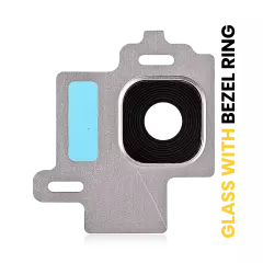Back Camera Lens With Bezel Ring Compatible For Samsung Galaxy S8 (Arctic Silver)