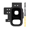 Back Camera Lens With Bracket / Bezel Compatible For Samsung Galaxy S9 (Midnight Black)