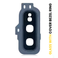Back Camera Lens With Cover Bezel Ring Compatible For Samsung Galaxy S10E (Prism Black)