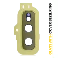 Back Camera Lens With Cover Bezel Ring Compatible For Samsung Galaxy S10E (Gold)