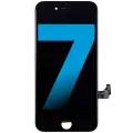 LCD Assembly with Steel Plate Compatible For iPhone 7 (Aftermarket: AQ7) (Black)