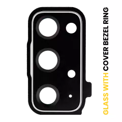 Back Camera Lens With Cover Bezel Ring Compatible For Samsung Galaxy S20 FE 4G / 5G (Cosmic Black)