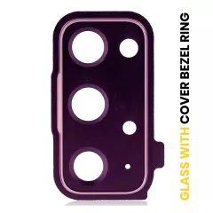 Back Camera Lens With Cover Bezel Ring Compatible For Samsung Galaxy S20 FE 4G / 5G (Purple)