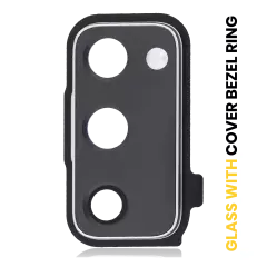 Back Camera Lens With Cover Bezel Ring Compatible For Samsung Galaxy S20 FE 5G (Cloudy White)