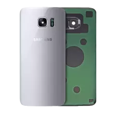 Back Cover Glass Compatible For Samsung Galaxy S7 Edge (Service Pack) (Sliver Titanium)