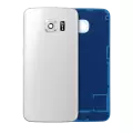 Back Cover Glass With Camera Lens Compatible For Samsung Galaxy S6 Edge (Service Pack) (White)