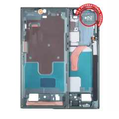 Mid-Frame Housing Compatible For Samsung Galaxy S22 Ultra 5G (US & International Version) (Green)