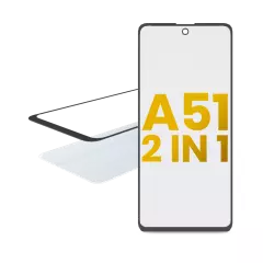 2 in 1 Front Glass With OCA Pre-Installed Compatible For Samsung Galaxy A51 4G (A515 / 2019)
