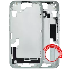 Mid-Frame Housing With Power And Volume Button Compatible For iPhone 15 (International Version) (Used OEM Pull: Grade A) (Green)