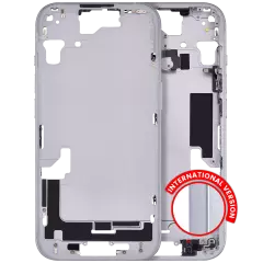 Mid-Frame Housing With Power And Volume Button Compatible For iPhone 15 (International Version) (Aftermarket Plus) (Blue)