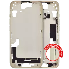 Mid-Frame Housing With Power And Volume Button Compatible For iPhone 15 (International Version) (Aftermarket Plus) (Yellow)