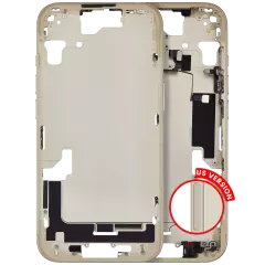 Mid-Frame Housing With Power And Volume Button Compatible For iPhone 15 (US Version) (Aftermarket Plus) (Yellow)