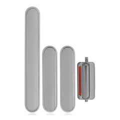 Hard Buttons (Power / Volume / Switch) Compatible For iPhone X (Silver)
