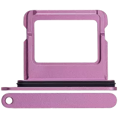 Single Sim Card Tray Compatible For iPhone 16 / 16 Plus (Pink)