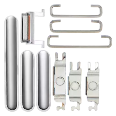 Hard Buttons (Power / Volume / Switch) Compatible For iPhone 11 Pro / 11 Pro Max (Silver)