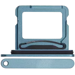 Dual Sim Card Tray Compatible For iPhone 16 / 16 Plus (Teal)